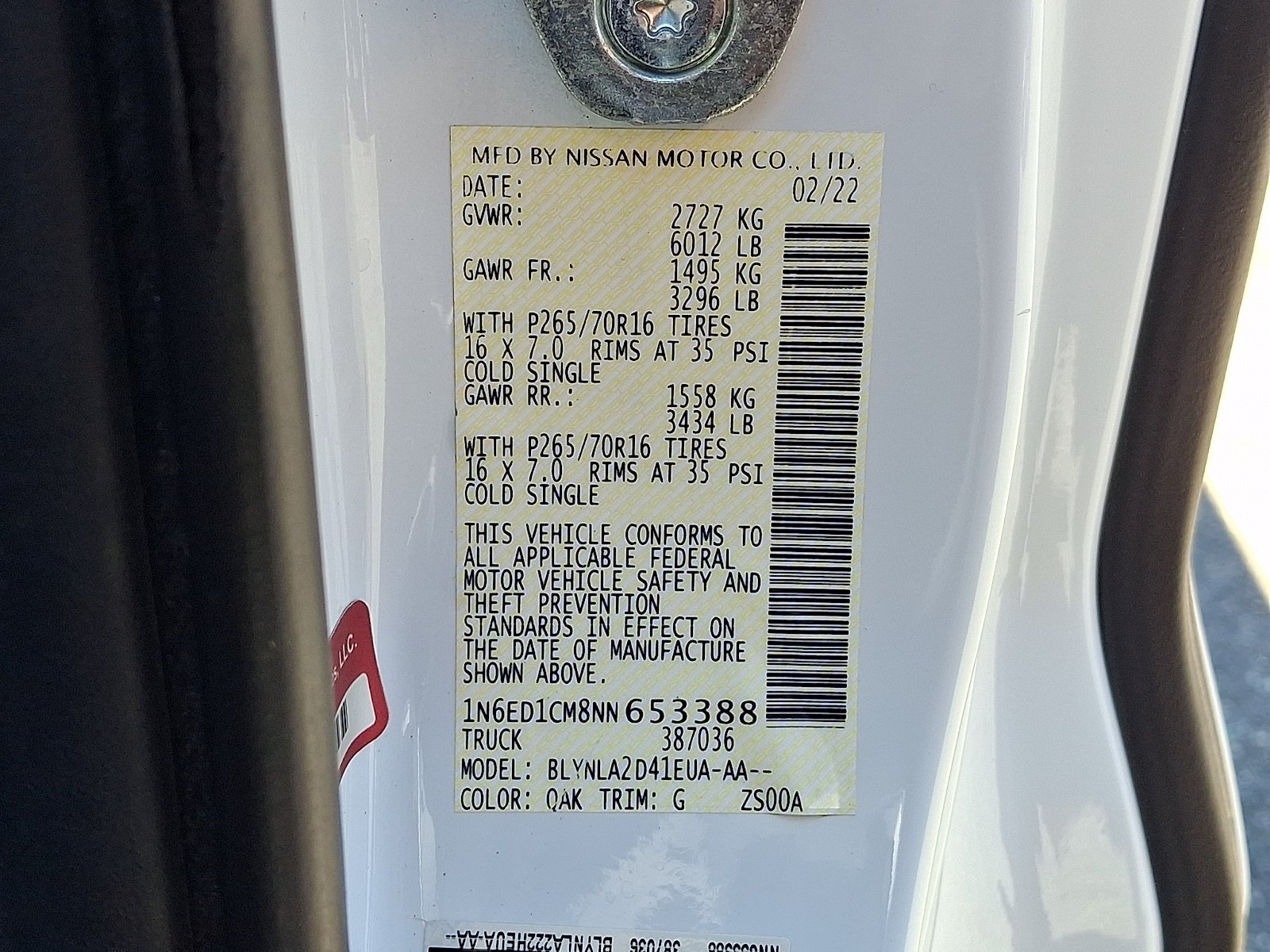 Used 2022 Glacier White - QAK Nissan King Cab S 4x4 image 26