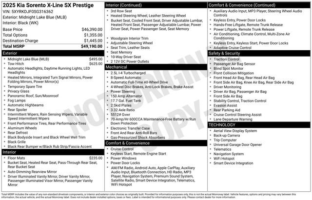 Certified Used 2025 Midnight Kia X-Line SX Prestige image 45