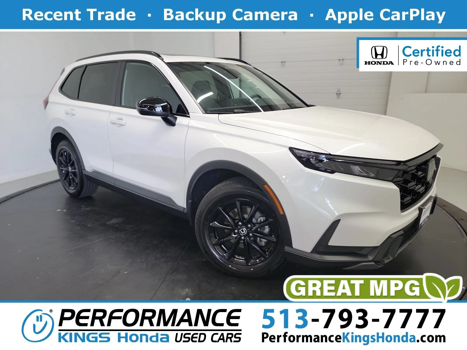Certified Used 2026 Platinum White Pearl Honda Sport image 1