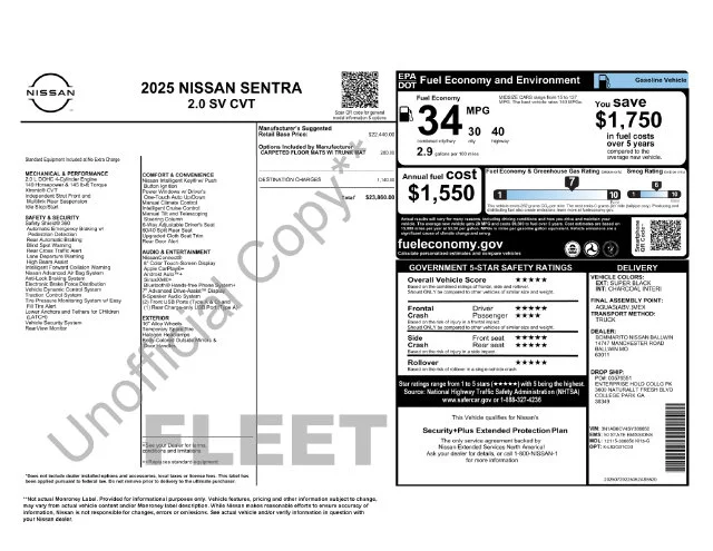 Used 2025 Black Nissan SV image 4