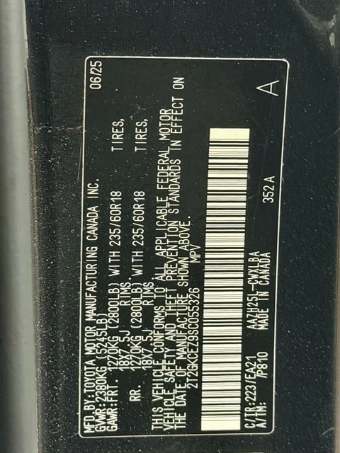 Certified Used 2025 Black Lexus 350h Premium image 34