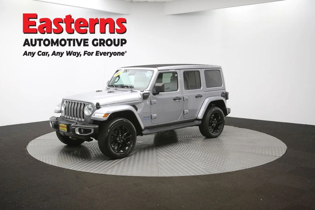 Used 2021 Silver Jeep Unlimited Sahara 4xe image 57