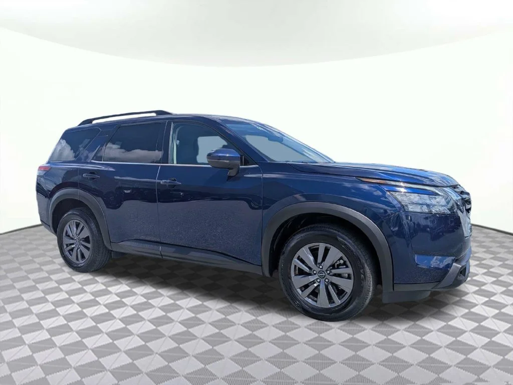 Certified Used 2025 Deep Ocean Blue Nissan SV image 1