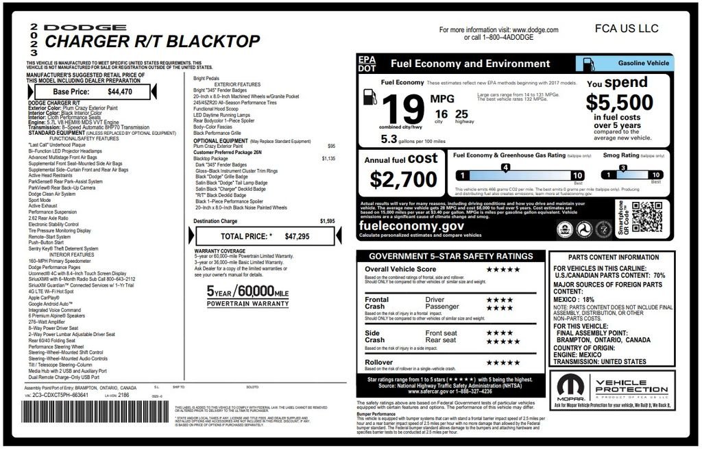 Certified Used 2023 Purple Dodge R/T image 4