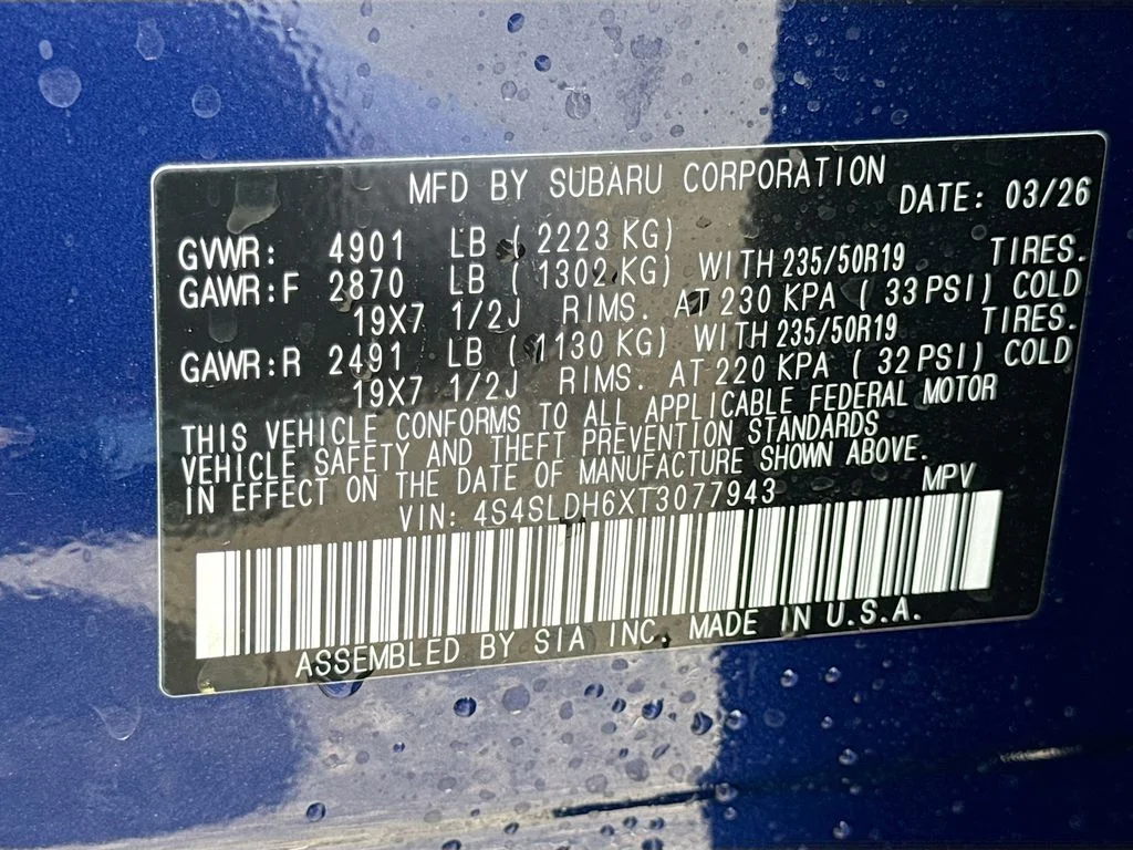 New 2026 SAPPHIRE BLUE PEARL Subaru Sport Onyx Edition image 43
