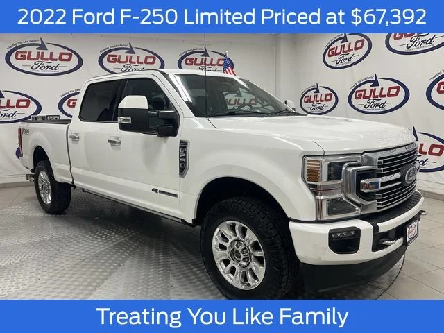 Certified Used 2022 White Metallic Ford Limited image 1