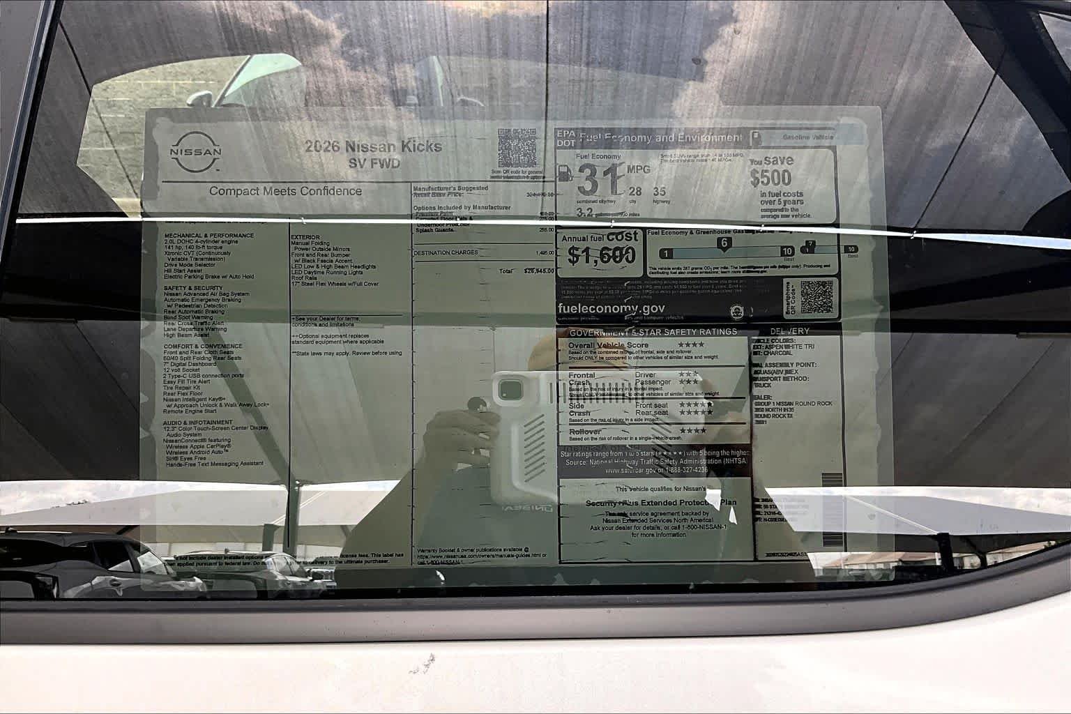 New 2026 Aspen White TriCoat Nissan SV image 19