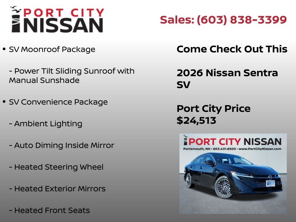 New 2026 Super Black Nissan SV image 9