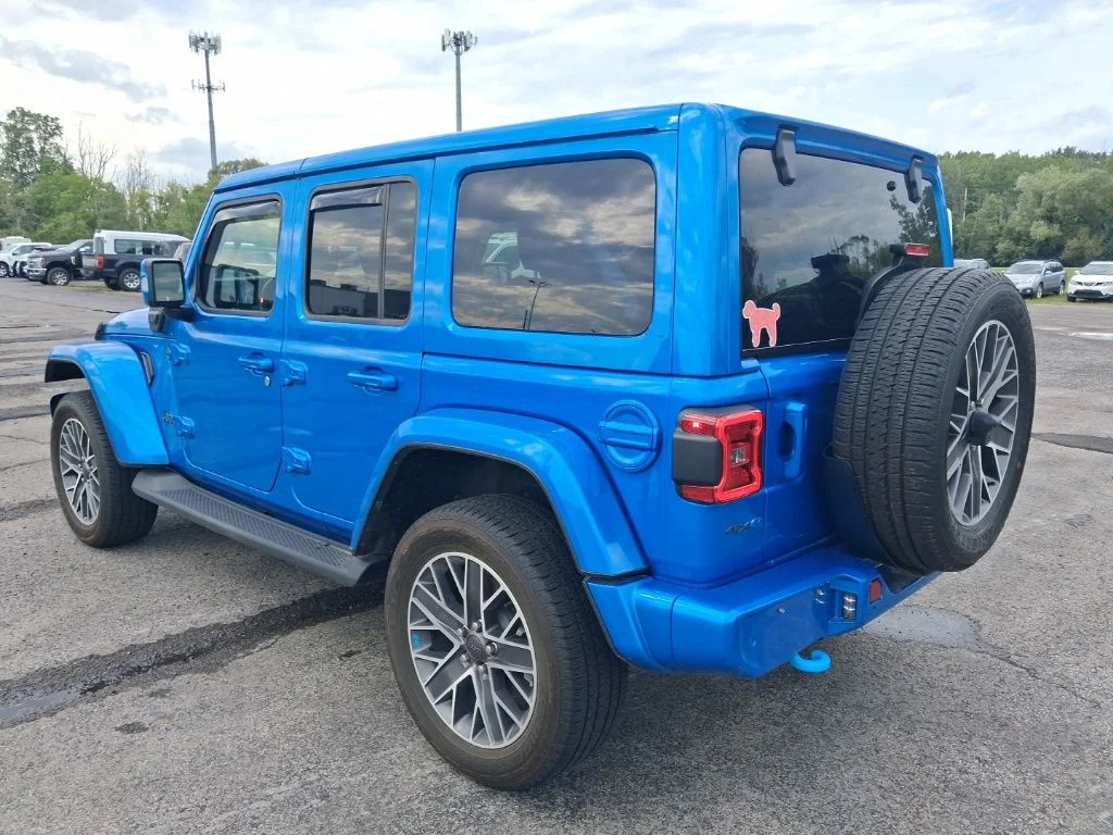Used 2023 Hydro Blue Pearl Coat Jeep Sahara 4xe image 3