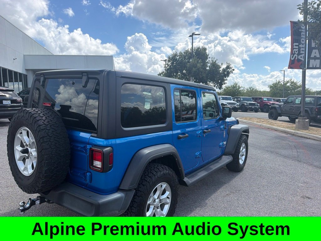Used 2021 Blue Jeep Unlimited Sport image 7