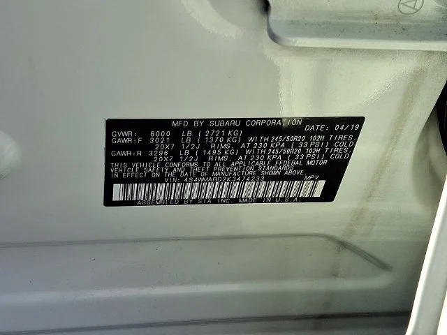 Used 2019 White Subaru Touring image 32