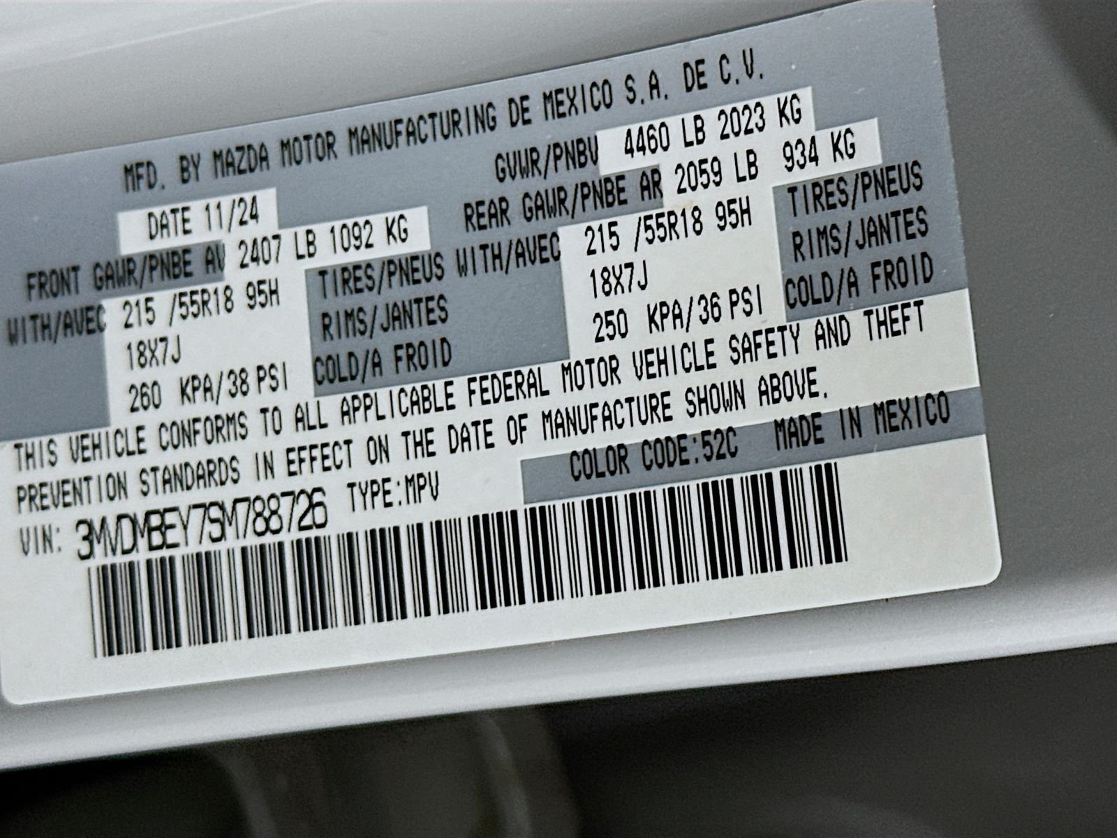 Certified Used 2025 Gray Metallic Mazda 2.5 Turbo Premium Plus Package w/Premium Plus Package image 34