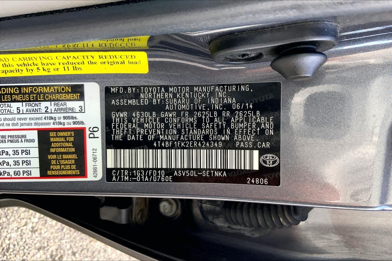 Used 2014 Magnetic Gray Metallic Toyota LE image 36