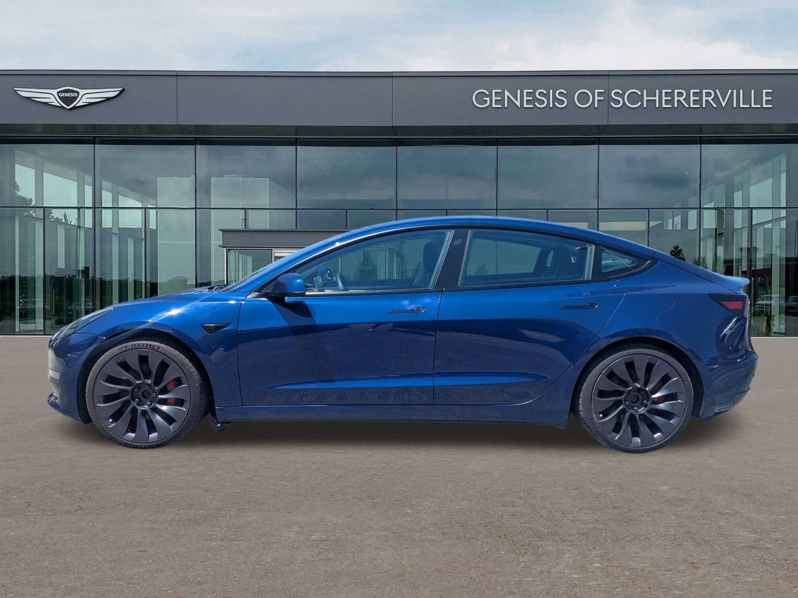 Used 2021 Blue Tesla Performance image 5