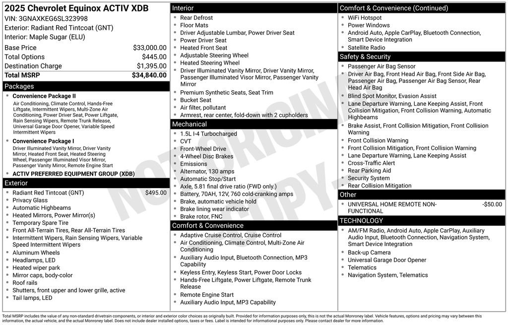 Used 2025 Red Chevrolet ACTIV image 23