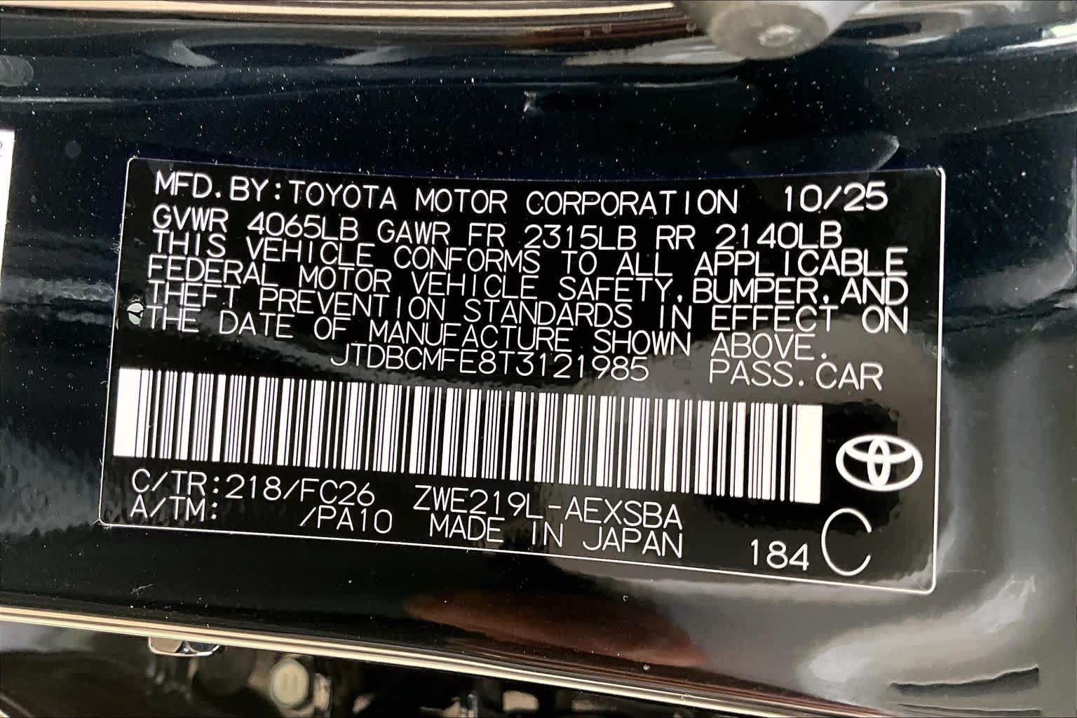 Used 2026 Midnight Black Metallic Toyota Hybrid SE image 34