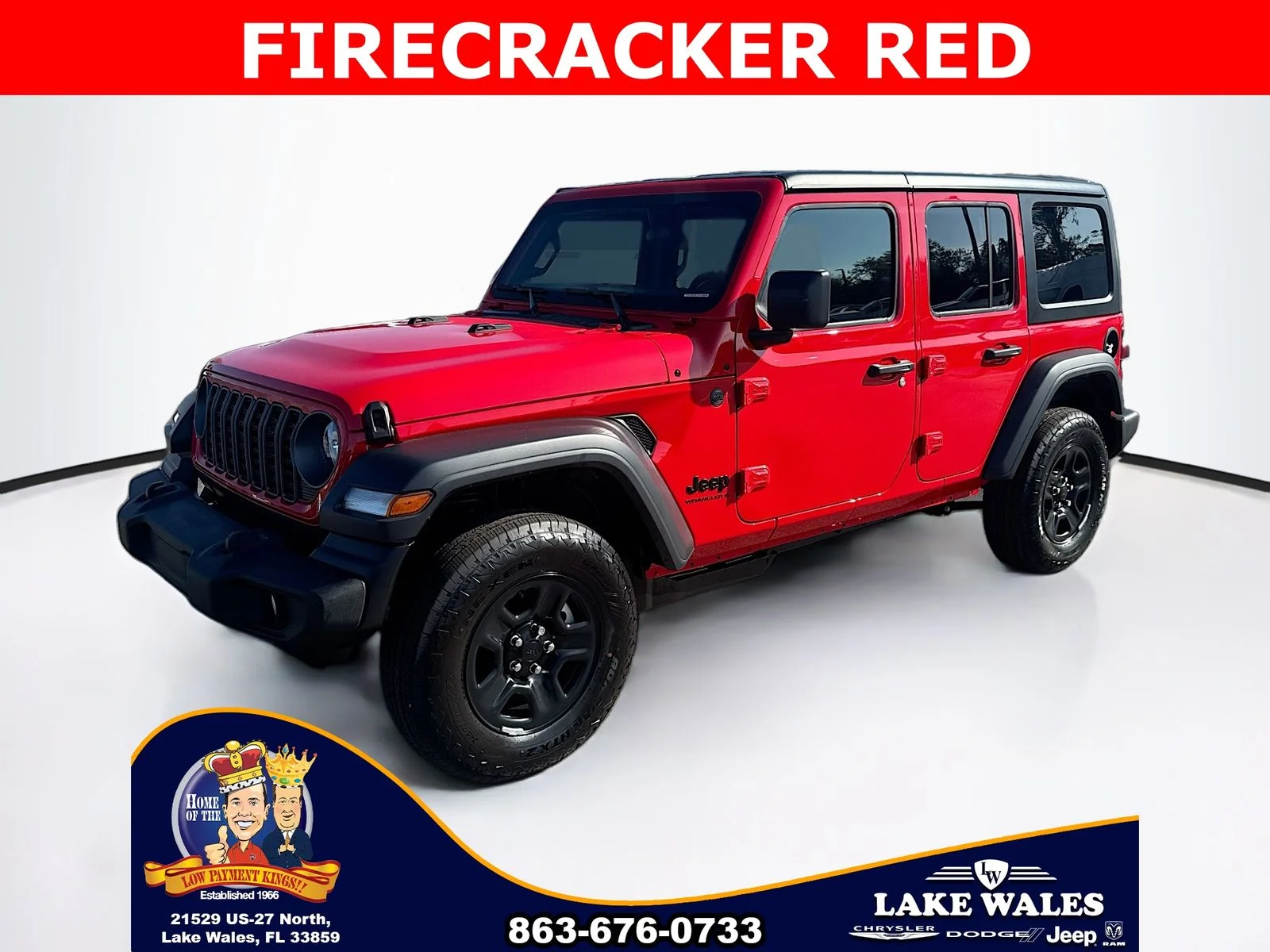 New 2026 Firecracker Red Clear-Coat Exterior Paint Jeep Sport image 2