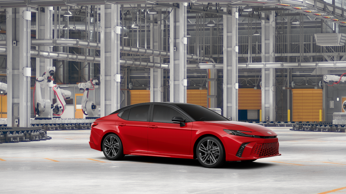 New 2027 Supersonic Red with Midnight Black Metallic roof Toyota XSE image 14
