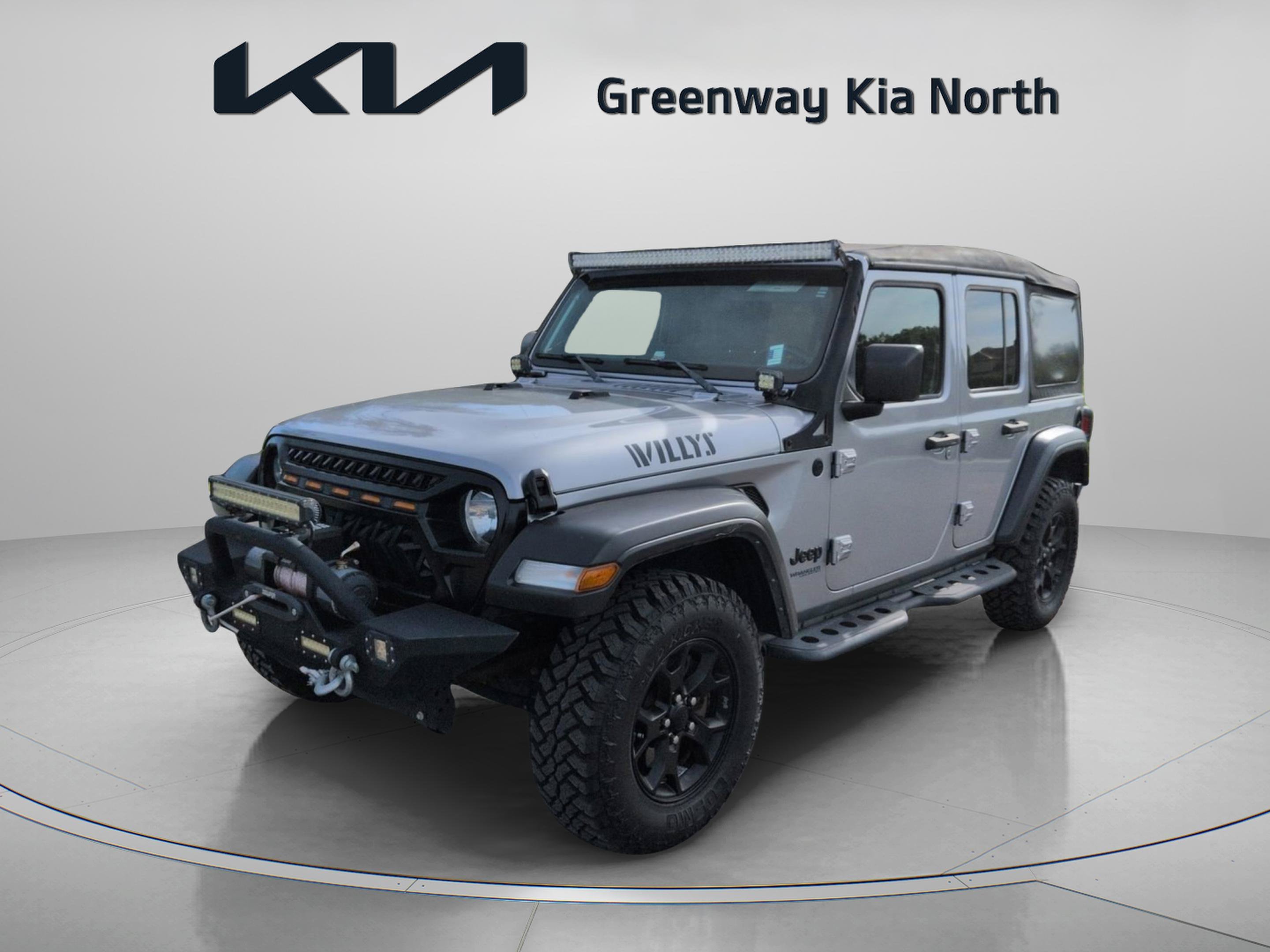 Used 2021 Billet Silver Metallic Clearcoat Jeep Unlimited Willys image 3