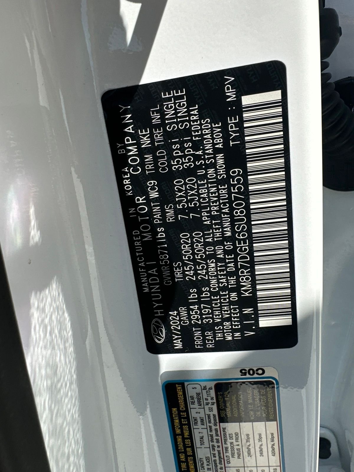 Used 2025 Hyper White Hyundai Calligraphy Night Edition image 7