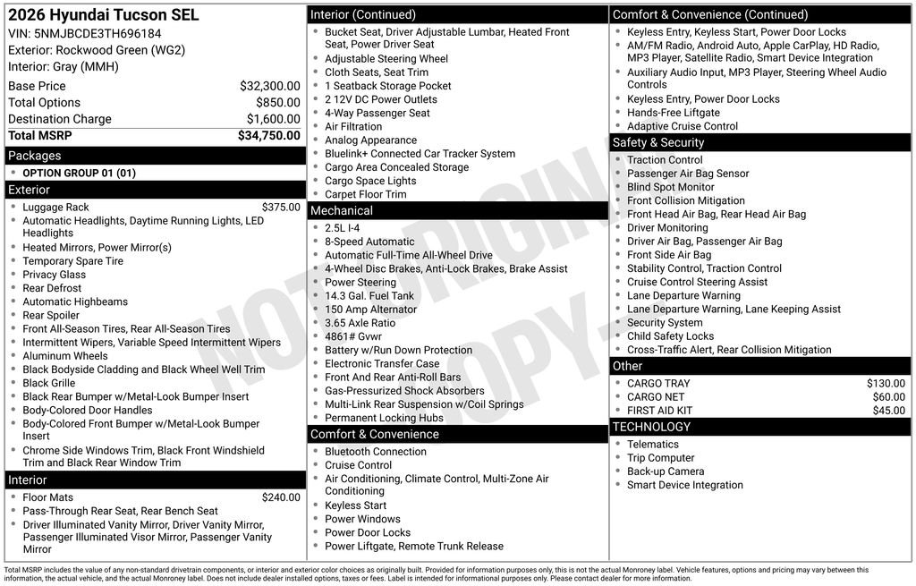 New 2026 Green Hyundai SEL AWD image 23