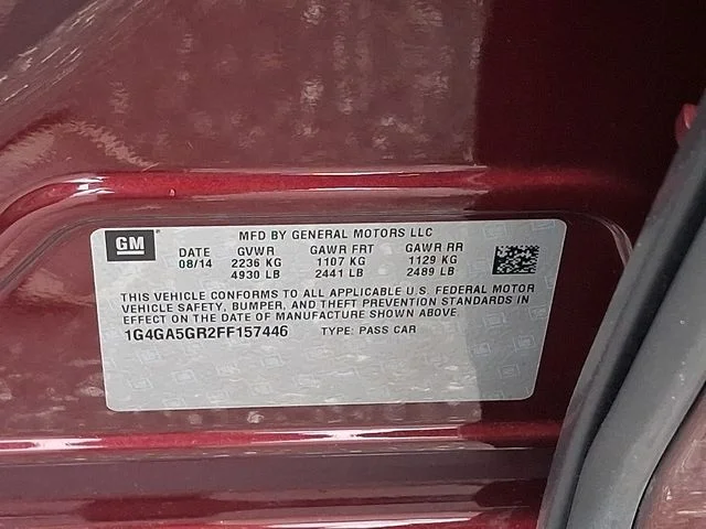 Used 2015 Deep Garnet Metallic Buick Base image 27