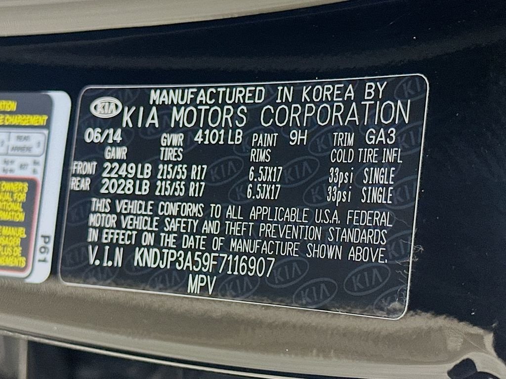 Used 2015 Black Kia Plus image 29