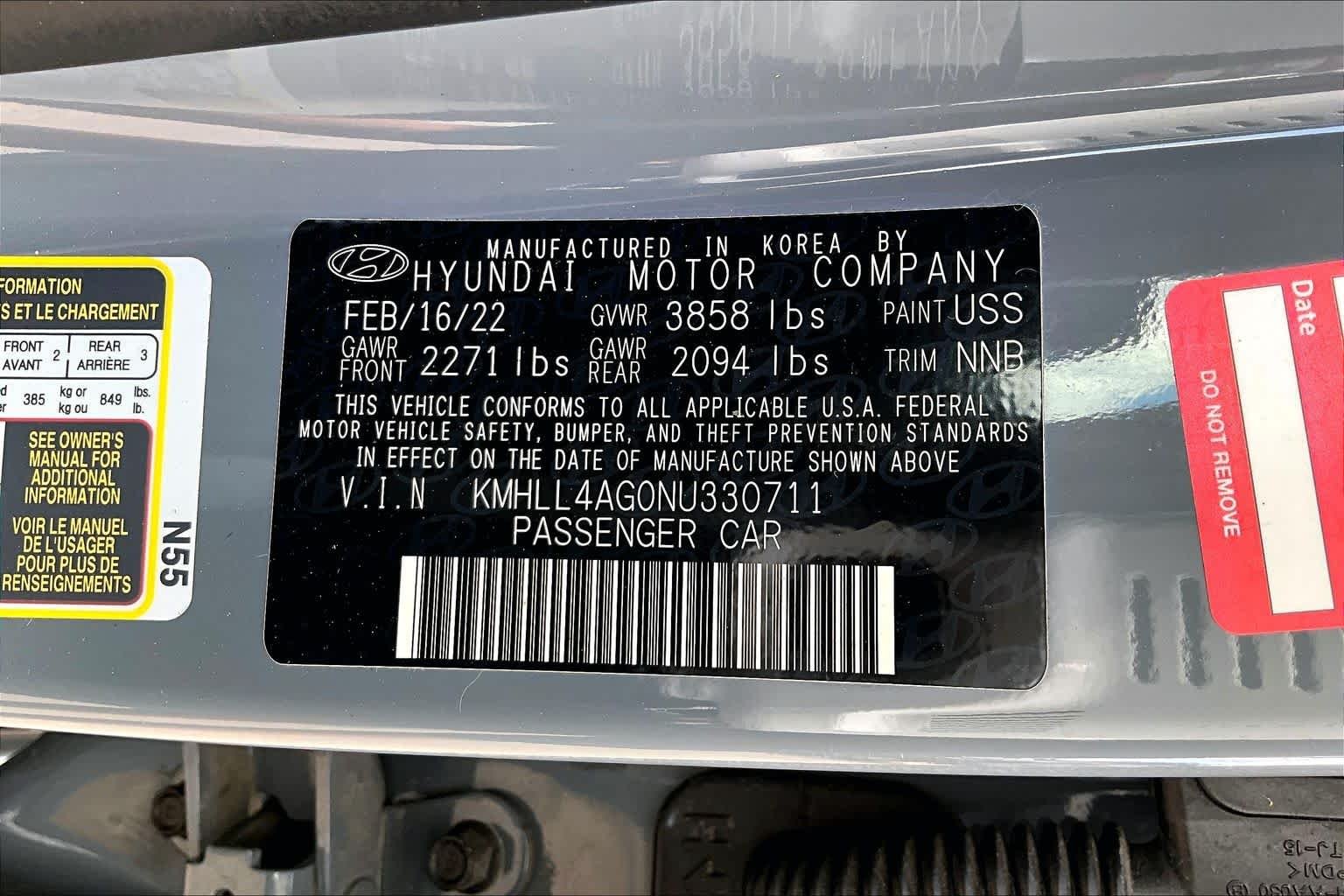 Used 2022 Electric Shadow Hyundai SE image 35