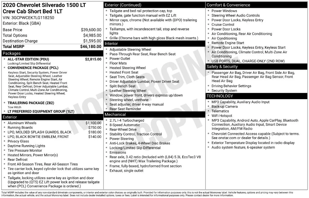 Used 2020 Black Chevrolet LT image 9