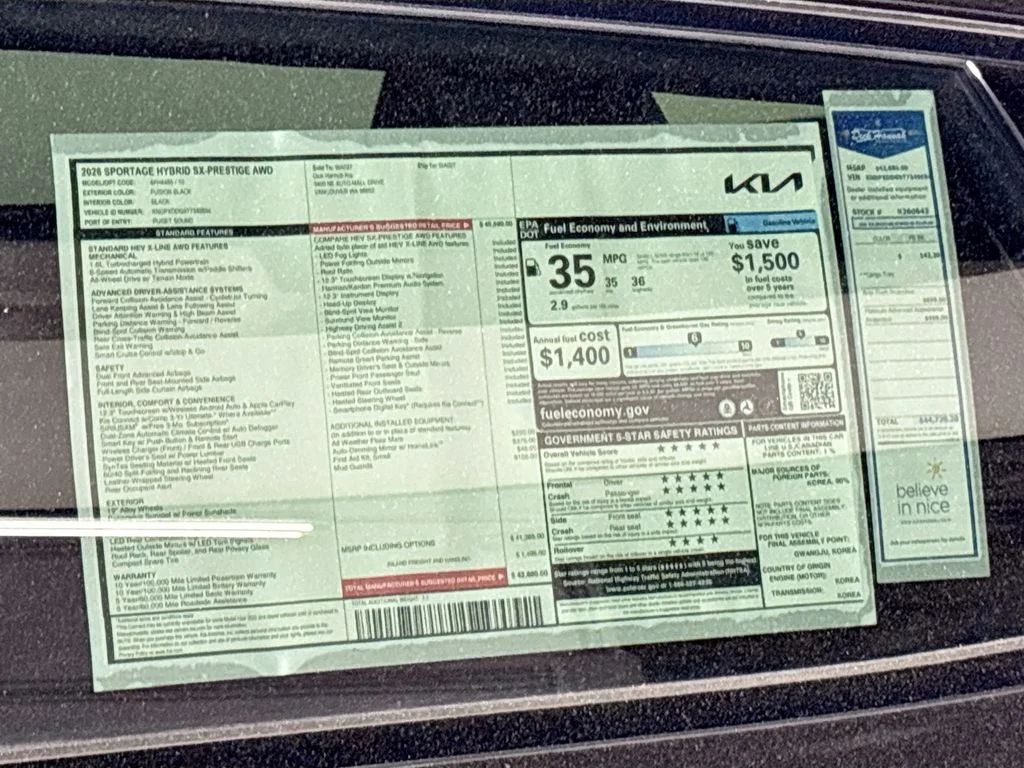 New 2026 Fusion Black Kia SX Prestige image 25