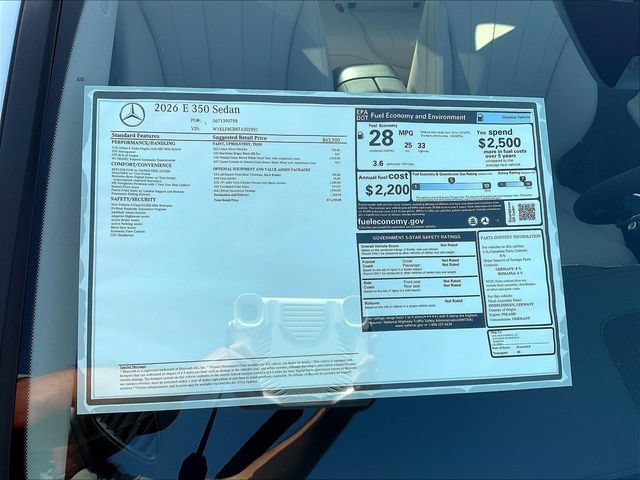 New 2026 Cirrus Silver Metallic Mercedes-Benz E 350 image 28