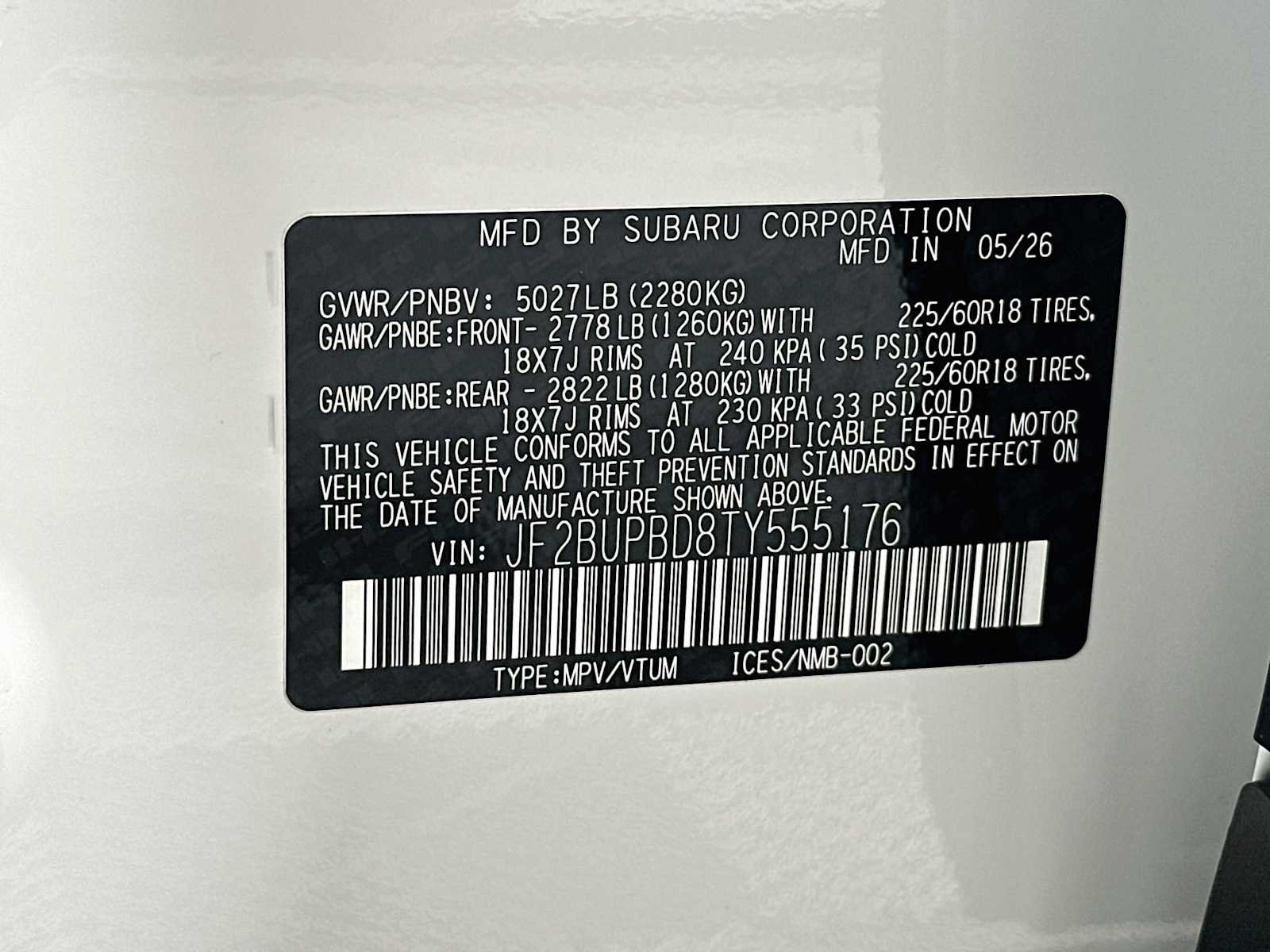 New 2026 CRYSTAL WHITE PEARL Subaru Premium image 31