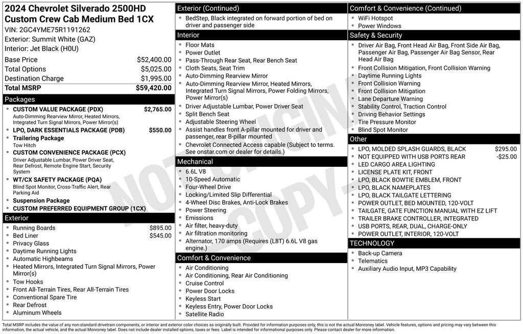 Used 2024 White Chevrolet Custom image 35