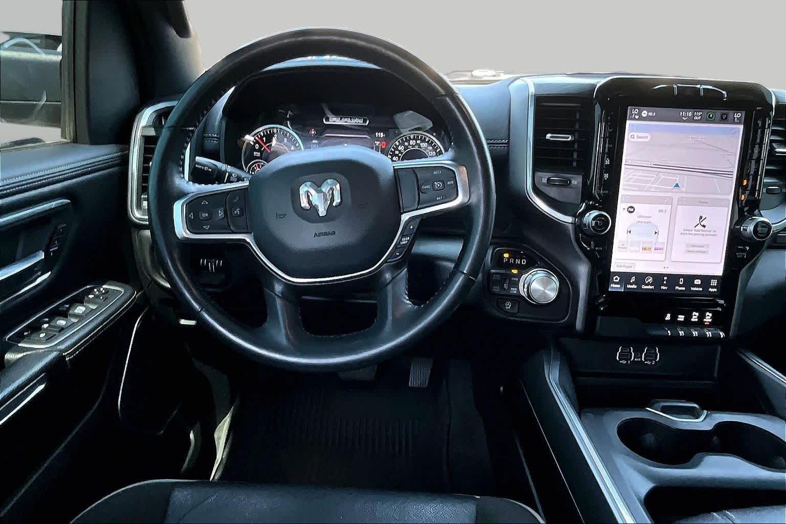 Used 2023 Diamond Black Crystal Pearlcoat Ram Laramie image 2