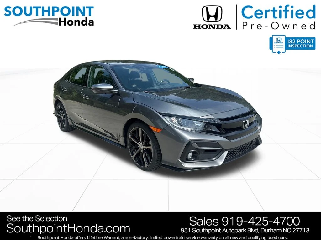 Certified Used 2021 Modern Steel Metallic Honda Sport image 1