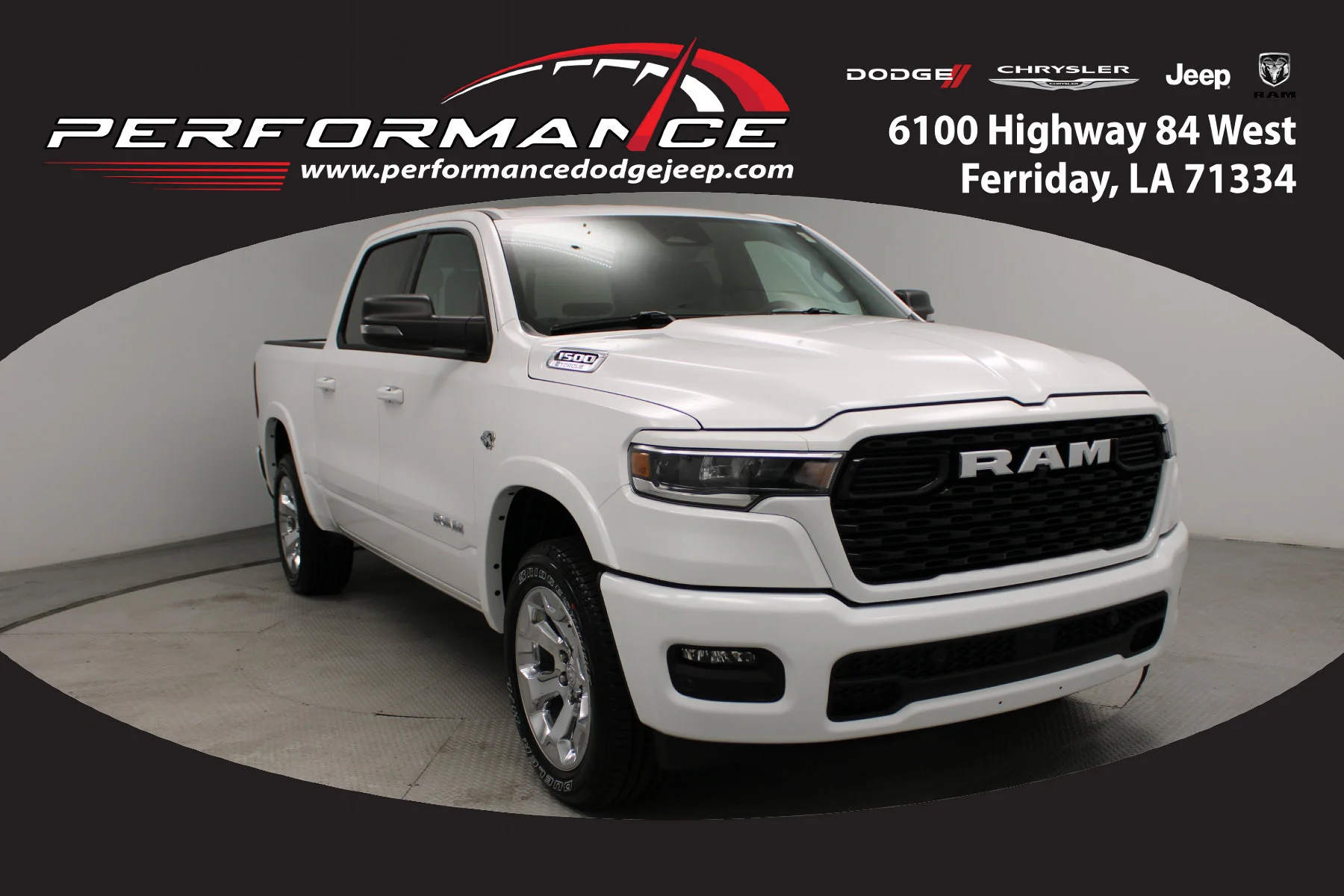 New 2026 Bright White Clear-Coat Exterior Paint RAM Big Horn 4x4 Crew Cab 5