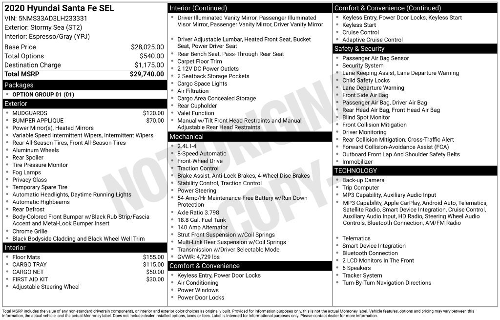 Certified Used 2020 Blue Hyundai SEL image 3