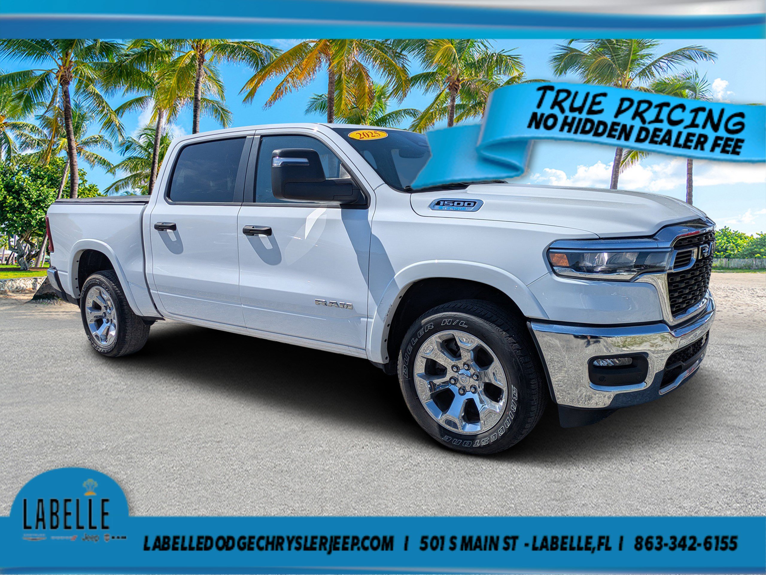 Used 2025 Bright White Clearcoat Ram Big Horn image 1