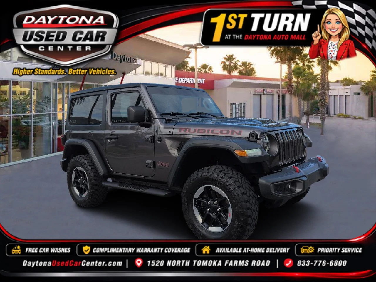 Used 2019 Crystal Metallic Jeep Rubicon image 1