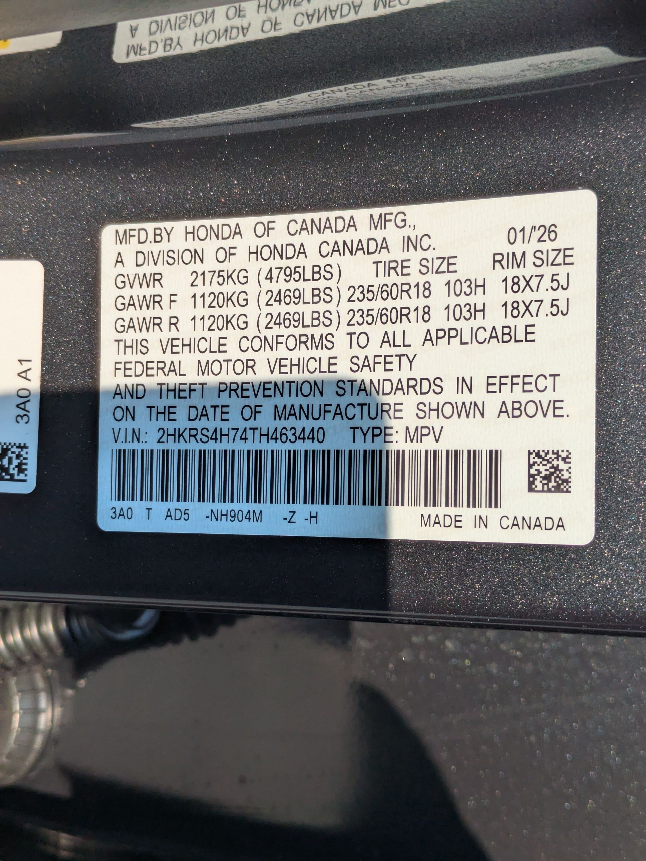 New 2026 Meteorite Gray Metallic Honda EX-L image 16