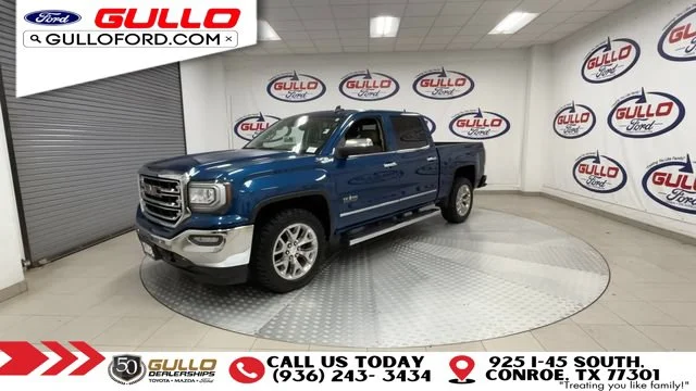 Used 2018 Stone Blue Metallic GMC SLT image 4