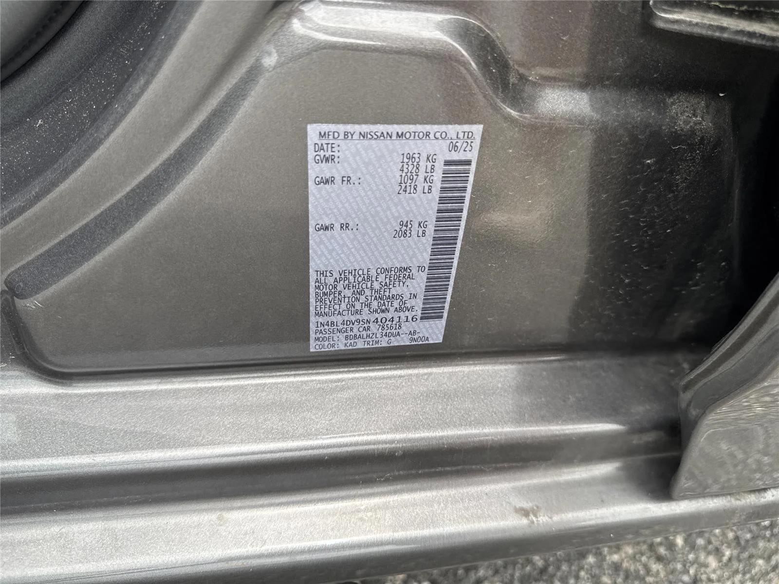 Used 2025 Gun Metallic Nissan SV image 37