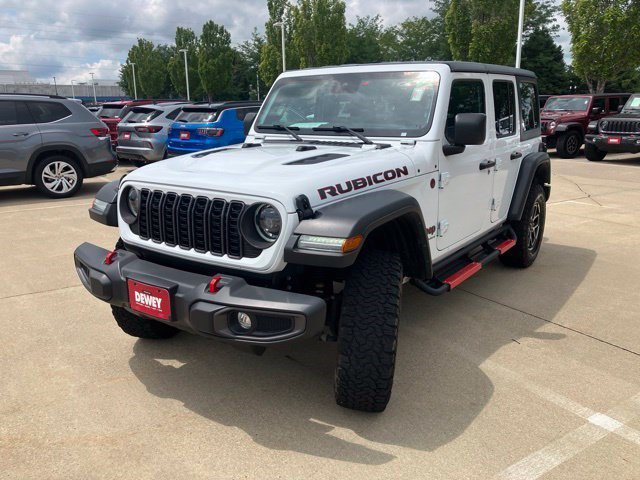 Used 2024 Bright White Clearcoat Jeep Rubicon image 3
