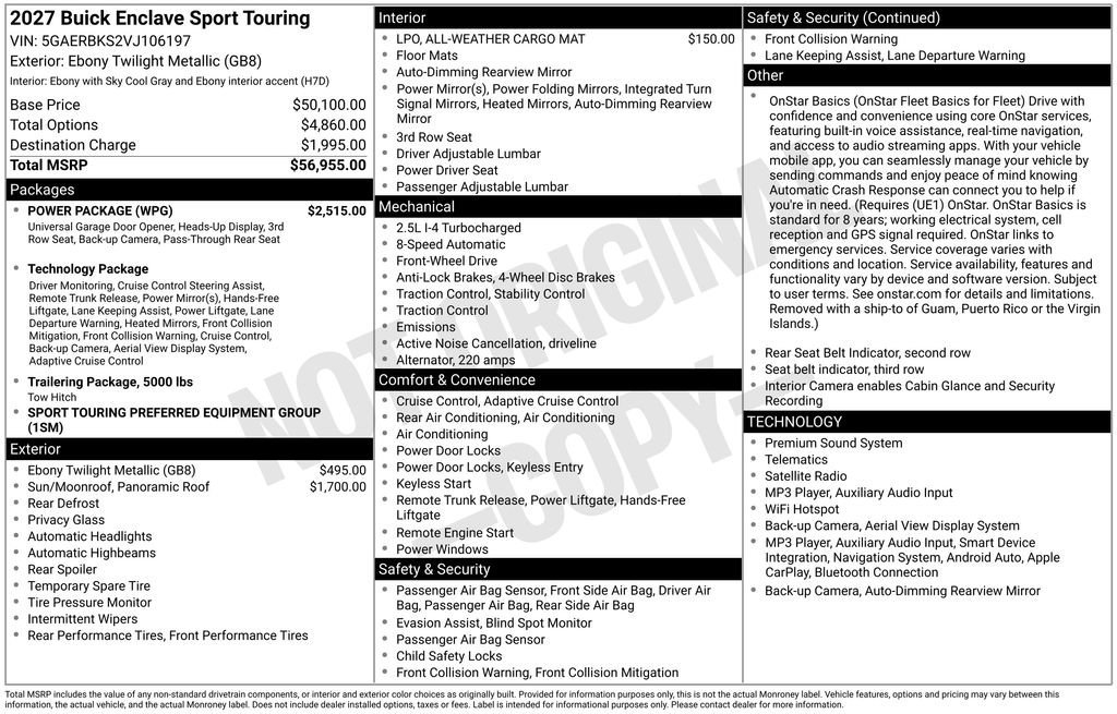 New 2027 Ebony Twilight Metallic Buick Sport Touring image 29