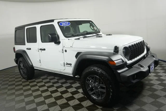 Certified Used 2025 Bright White Clearcoat Jeep Sport S image 2