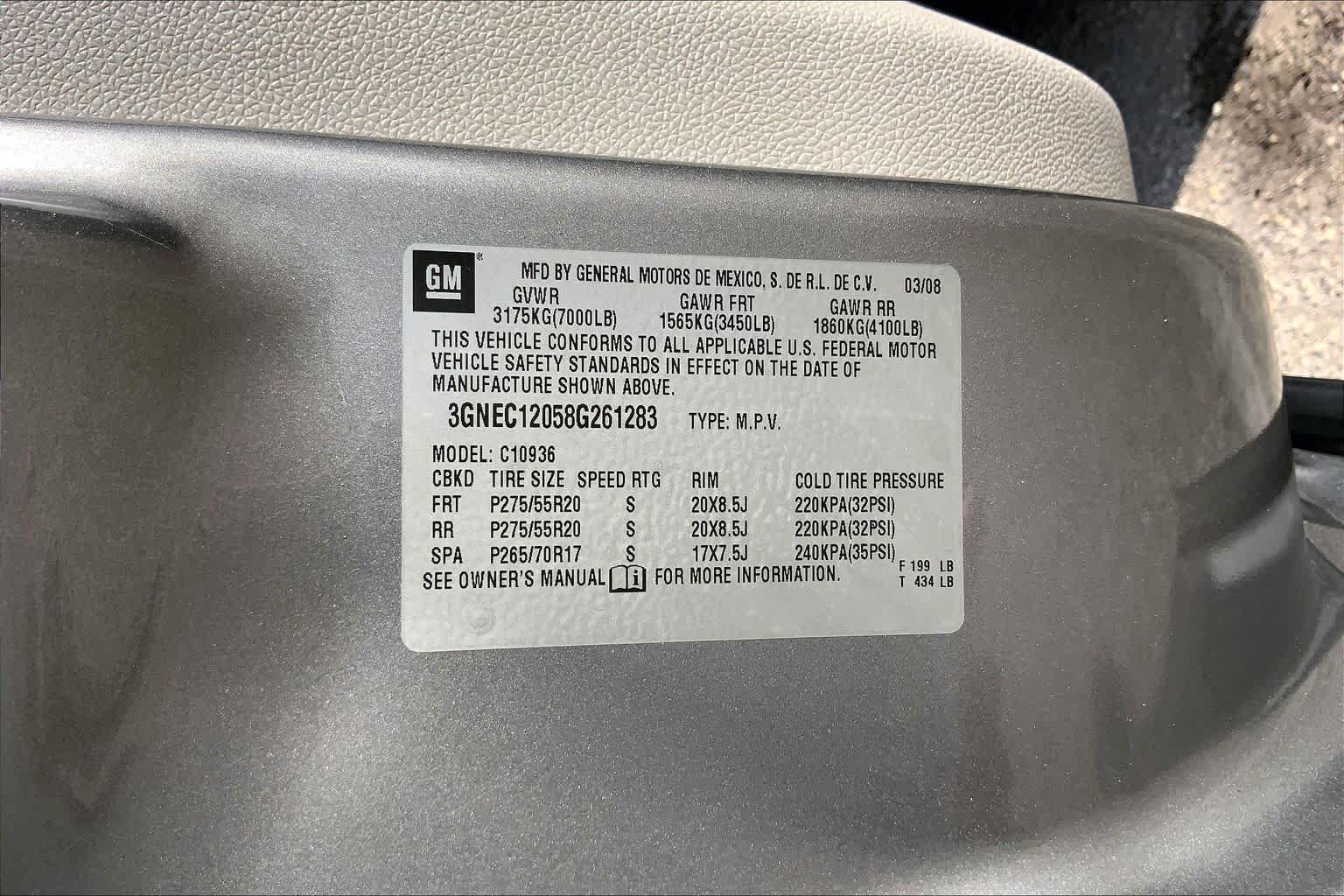 Used 2008 Graystone Metallic Chevrolet LT w/3LT image 34