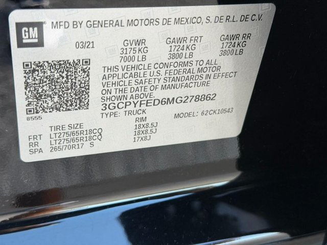 Used 2021 BLACK Chevrolet LT Trail Boss image 23