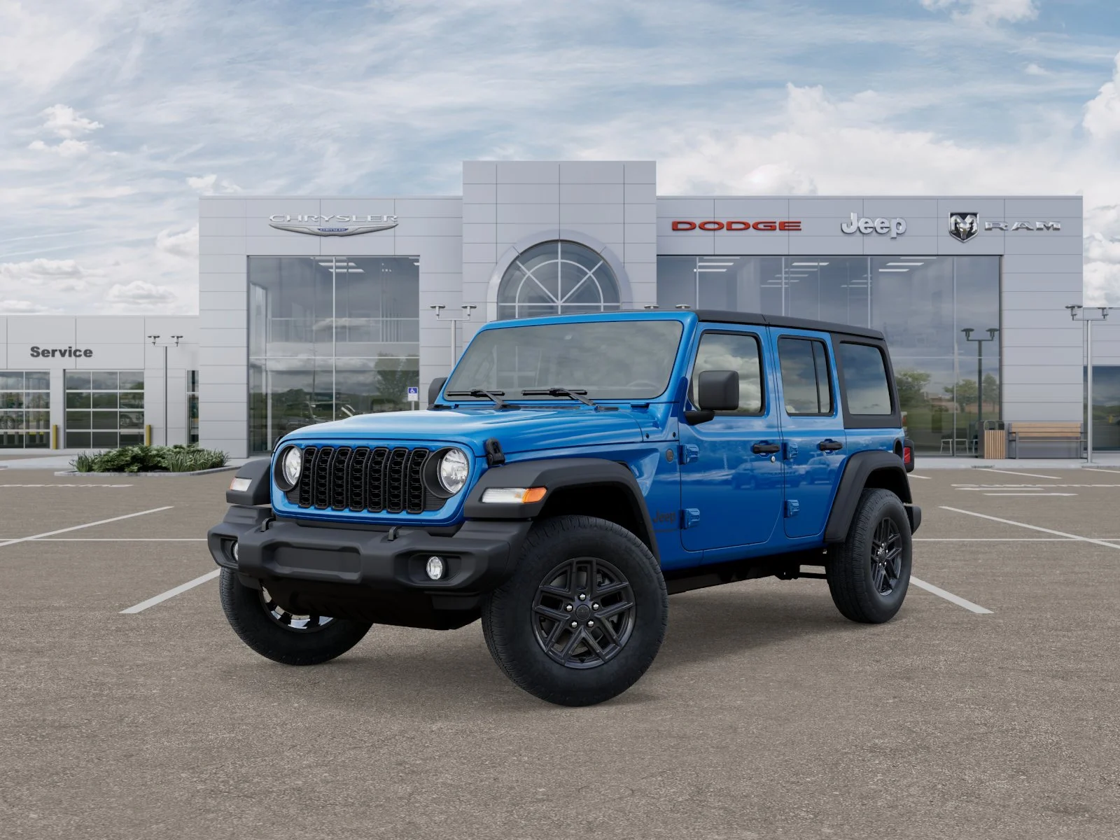 New 2025 Hydro Blue Pearl-Coat Exterior Paint Jeep Sport S image 32