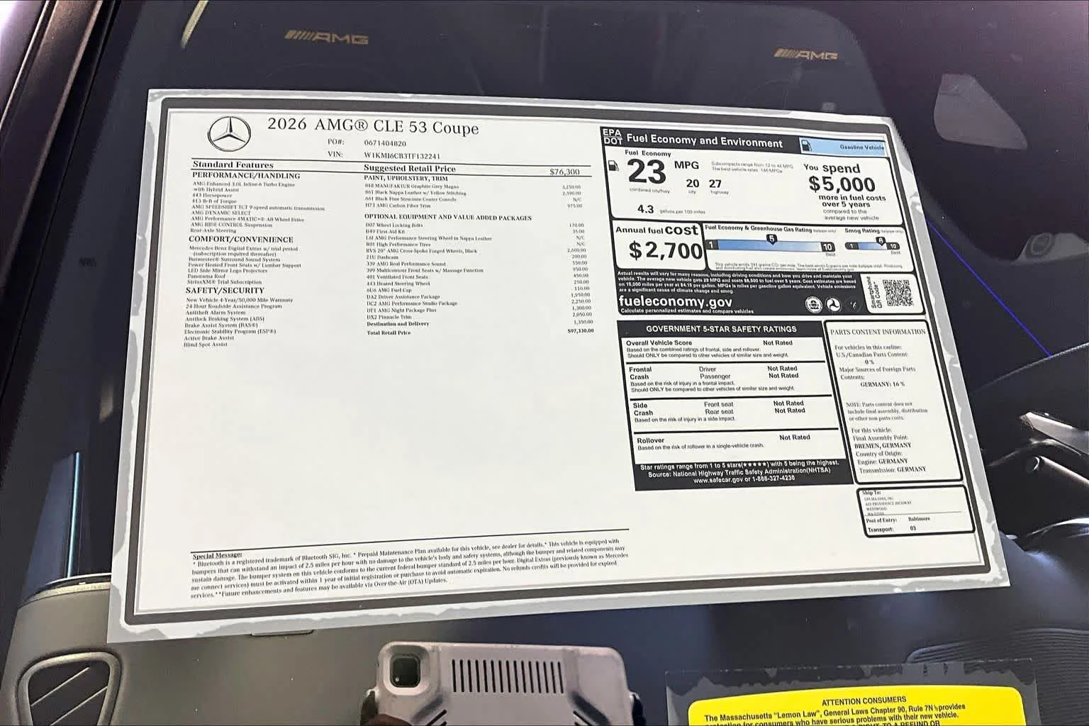 New 2026 MANUFAKTUR exclusive graphite grey magno Mercedes-Benz AMG® CLE 53 image 18