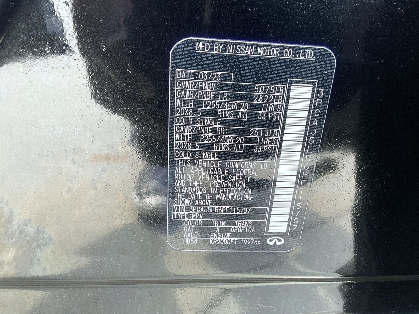 Used 2023 Black INFINITI SENSORY image 25
